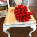 Red tulip hand tied bouquet