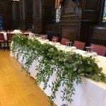 Foliage garland wedding table